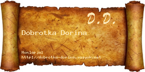 Dobrotka Dorina névjegykártya