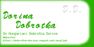 dorina dobrotka business card